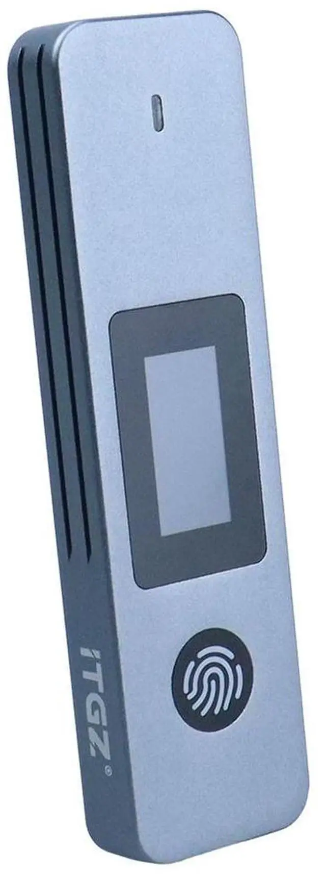 Alt view image 3 of 3 - SSD Hard Drive Case M-Key B +M Key Portable SSD Case Visual Fingerprint Encrypted External Enclosure Box for 2230/2242/2280 SSD