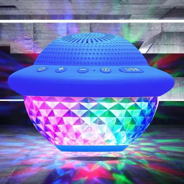 Alt view image 3 of 3 - Portable Pool Speaker Built in Mic High-Volume Stereo Sound Bluetooth Speaker Colorful LED Light Rechargeable for Pool Party