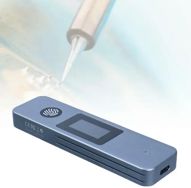 Alt view image 3 of 3 - SSD Enclosure M-Key B +M Key External Enclosure Box Visual Fingerprint Encrypted SSD Hard Drive Enclosure for 2230/2242/2280 SSD