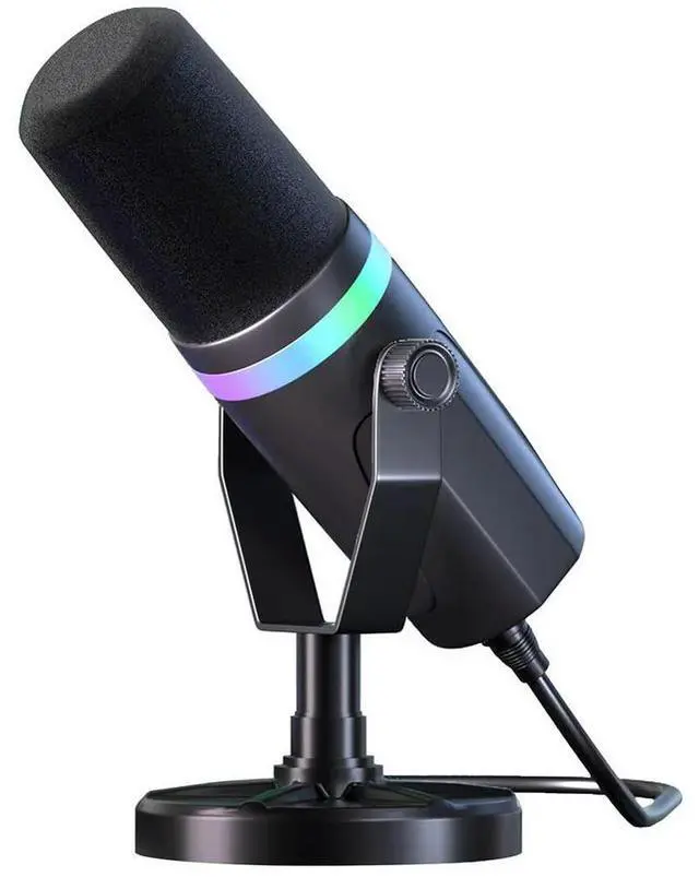 Alt view image 2 of 3 - USB XLR Dynamic Gaming Microphone RGB PC Computer Gaming Mic for Studio Recording Streaming Content Creation