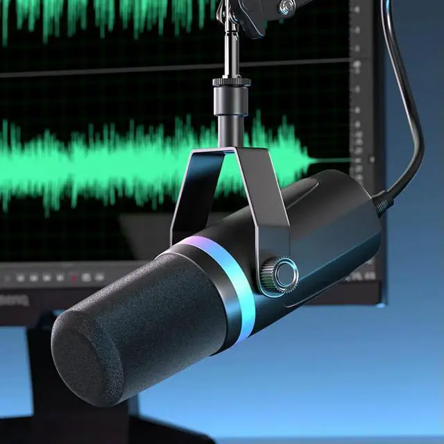 Alt view image 3 of 3 - USB XLR Dynamic Gaming Microphone RGB PC Computer Gaming Mic for Studio Recording Streaming Content Creation