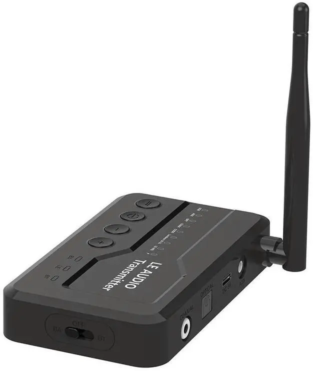 Alt view image 3 of 3 - LE Audio Transmitter Bluetooth-Compatible 5.3 Wireless LE Audio Adapter Home Stereo Audio Transmitter Adapter for TV Headphons