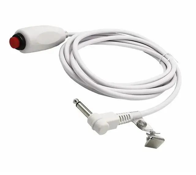 Alt view image 3 of 3 - With Bed Sheet Clip Ts 6.35mm Call Nurse Push Button Cable Line Male Ts 6.35 Nurse Station Universal Replacement Call Cord Wire