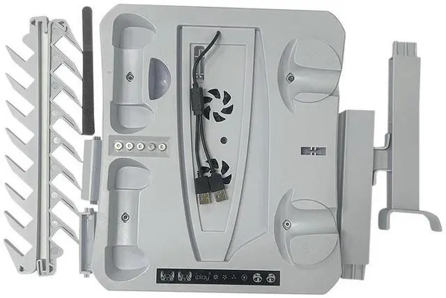 Alt view image 3 of 3 - Multi-Function Controller Charging Station Game Helmet Rack Controller Charger Stand Controller Cooling Station for PS VR2