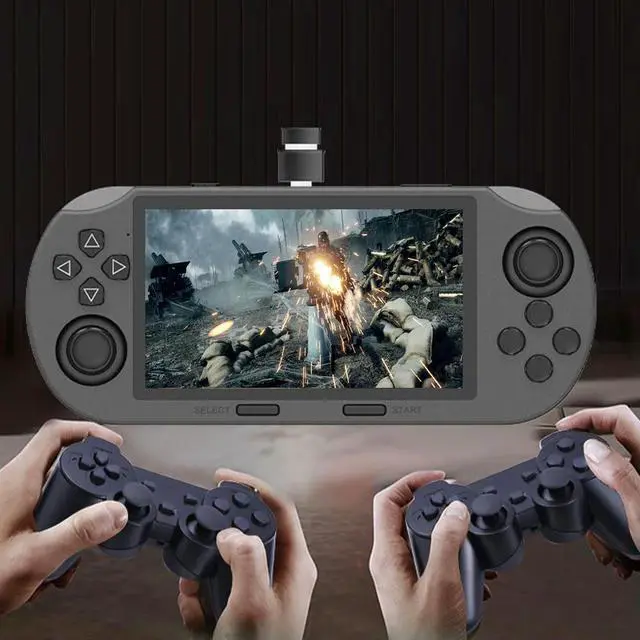 Alt view image 3 of 3 - Handheld Game Console 4.5 Inch IPS Screen Retro Handheld Video Game Console USB Rechargeable for Kids Adults