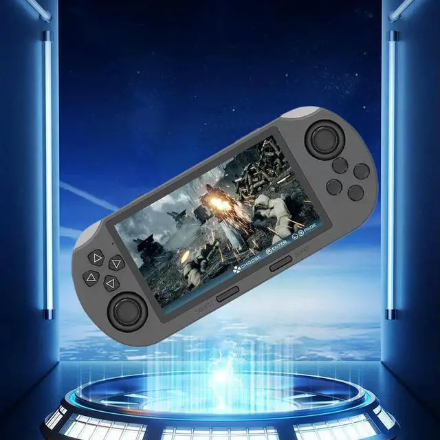 Alt view image 3 of 3 - Handheld Game Console 4.5 Inch IPS Screen Retro Gaming Console USB Rechargeable Game Player for Kids & Adults