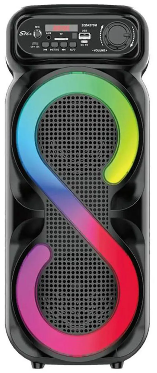 Alt view image 3 of 3 - Bluetooth-Compatible Speaker Karaoke Speaker with RGB Light Outdoor Speaker Remote Control High Volume for Home Travel