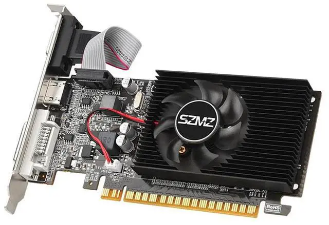 Alt view image 2 of 3 - GT210 1G Graphics Card with DVI VGA HDMI-Compatibe Port Video Card PIC Express2.0 Low Profile Graphics Card for PC Gaming