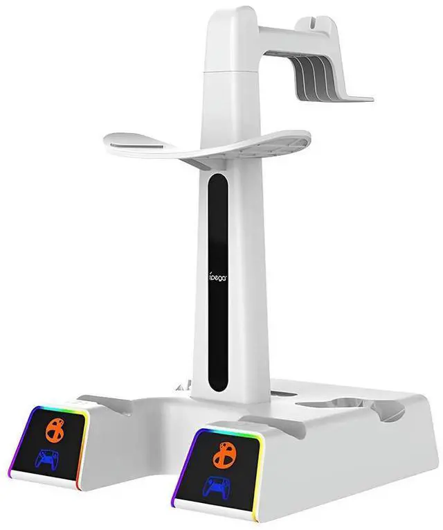 Alt view image 2 of 3 - Charging Dock with RGB Light Controller Mount Dual USB Port Headset Stand for Play Station 5 VR2 Headset