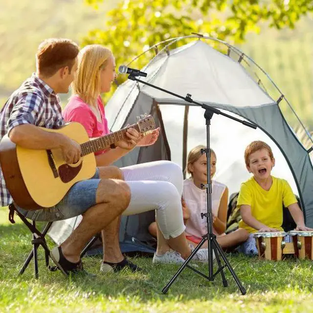 Alt view image 3 of 3 - Microphone Stand Tripod with Carrying Bag and 2 Mic Clips Floor Mic Stand Suitable for Any Microphone Performance Singing