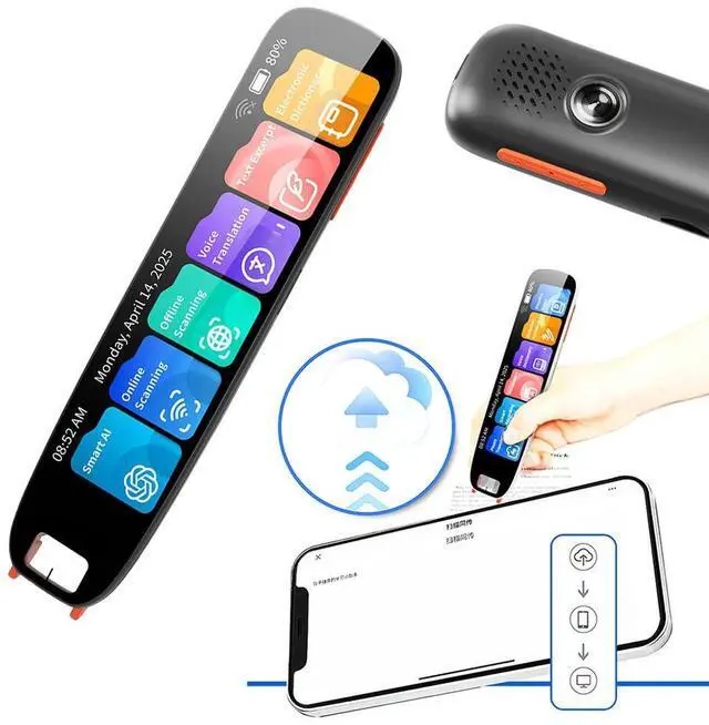 Alt view image 3 of 3 - Multifunction Dictionary Pen 820mAh Offline Translation Pen 4.18 In Touch Screen Assistive Reading Pen Text Extract Reader Pen