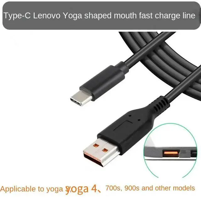 Alt view image 2 of 3 - USB Type C PD Charging Cable Dc Power Adapter Plug Converter for Yoga 3 4 Pro Yoga 700S 900S Miix 700 710 Miix2-11 Laptop