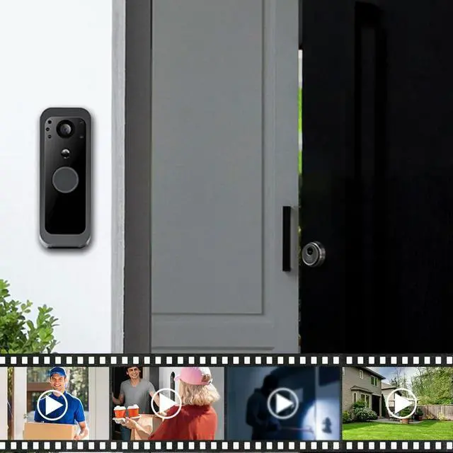 Alt view image 3 of 3 - 2.4G Wireless Video Doorbell 4.0 Inch IPS Screen Door Bell Intercom System PIR Motion Detection Infrared Night Vision for Villa