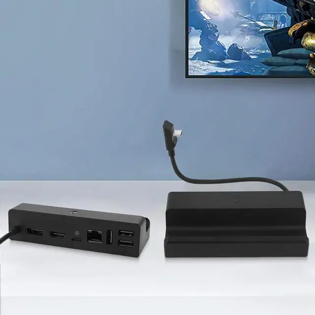 Alt view image 2 of 3 - For Steam Deck Expansion Dock Base 4K60Hz Dock Base Bracket USB-C3.0 PD 7 In 1 Charging Dock Handheld Game Console Accessories
