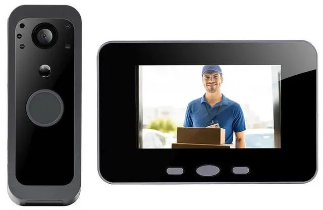 Main image of 2.4G Wireless Video Doorbell 4.0 Inch IPS Screen Door Bell Intercom System PIR Motion Detection Infrared Night Vision for Villa