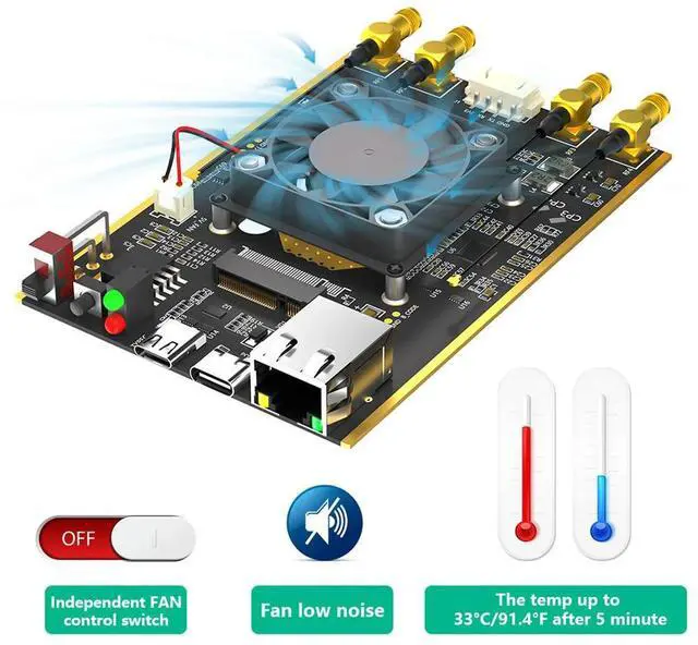 Alt view image 2 of 3 - NGFF M.2 To USB 3.0 Adapter 4 Antenna Wireless Card Converter for SIM/Micro SIM/Nano SIM 4G 5G LTE Module