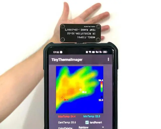 Alt view image 3 of 3 - Mini Infrared Imaging Device Professional External IR Thermograph Cameras Night Vision 32x32Resolution for Android Mobile Phone