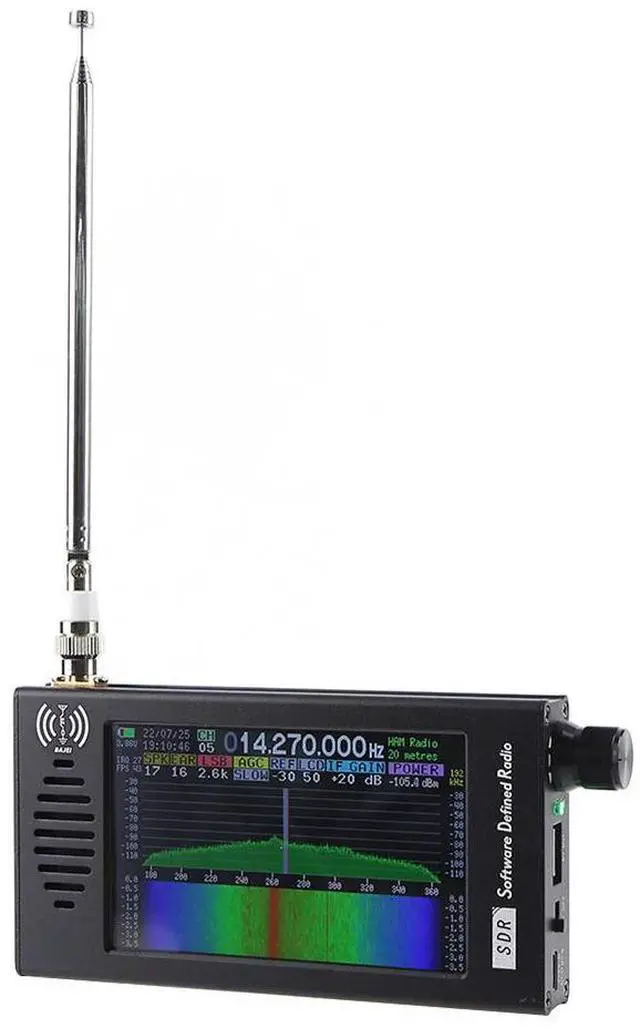 Main image of Stereo Radio Receiver Aluminum Alloy MP3 Player with Antenna Jack Rechargeable Radio Receiver for Home Car Outdoor