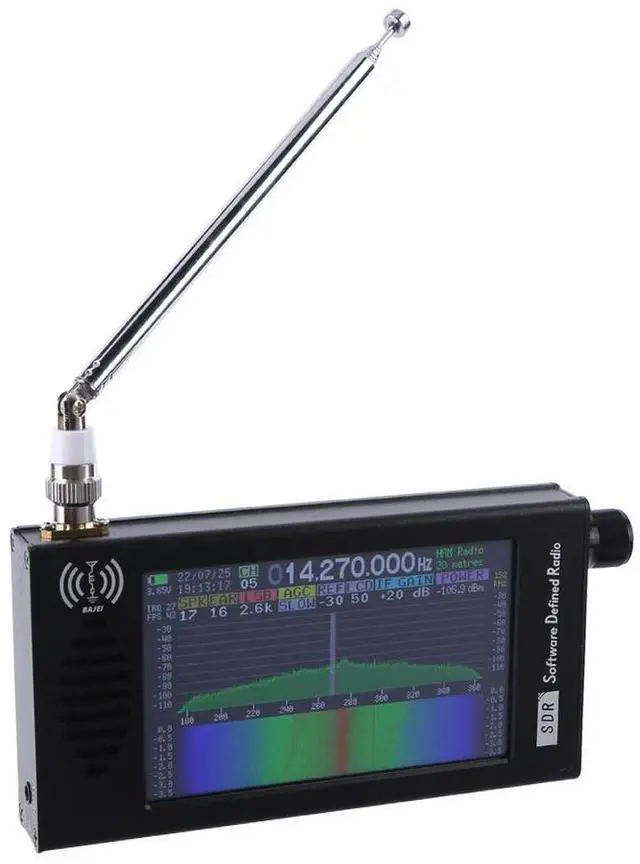 Alt view image 3 of 3 - Stereo Radio Receiver Aluminum Alloy MP3 Player with Antenna Jack Rechargeable Radio Receiver for Home Car Outdoor
