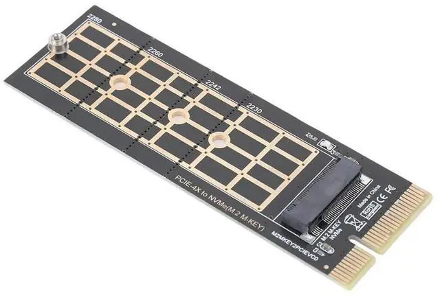 Alt view image 2 of 4 - PCI-E to M.2 Convert Adapter NVMe SSD Adaptor Card PCI-E 3.0 X4 to NVMe M.2 Adapter Support 2230 2242 2260 2280 SSD