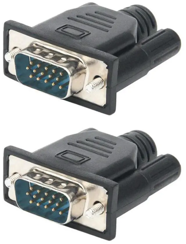 Alt view image 2 of 4 - 2PCS VGA Virtual Display Adapter Male Dummy Plug EDID Headless Ghost Emulator Lock Plate VGA Video Card Spoofer
