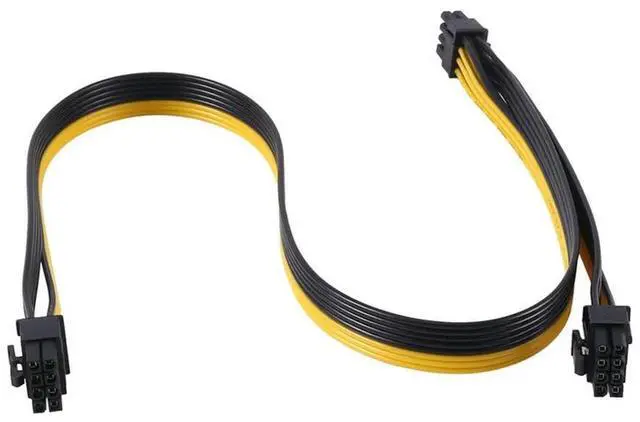 Alt view image 2 of 4 - PCI-E 8 Pin Male To Dual 8 Pin (6+2) Male PCI Express Power Adapter Cable For Modular Power Supply Cable 60Cm+20Cm