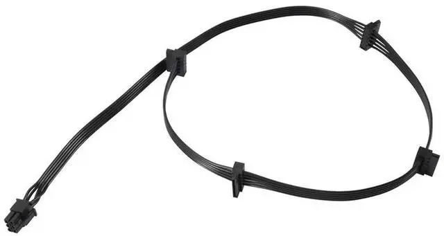 Alt view image 3 of 4 - Pcie 6Pin Male To 4 SATA Power Supply Cable For Seasonic Focus+/ MK3/ FX/ P Series 850PX 750PX 650PX 550PX PSU
