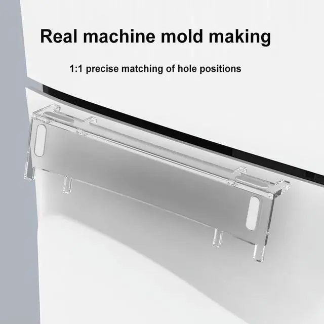 Alt view image 2 of 4 - For PS5 Slim Horizontal Console Stand Base Stand Holder Transparent Host Rack Holder for 5 Slim Disc&Digital Edition