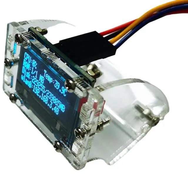 Main image of For Raspberry Pi 0.96 Inch OLED I2C SSD 4Pin Module with Case LCD Screen Display CPU Temperature for STM32