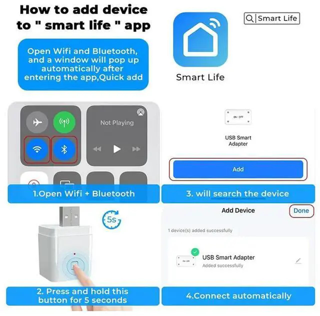 Alt view image 2 of 4 - 5V 2A USB Power Adapter For Yandex Alexa Hey Google For Home Automation
