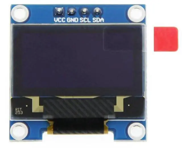 Alt view image 4 of 4 - For Raspberry Pi 0.96 Inch OLED I2C SSD 4Pin Module with Case LCD Screen Display CPU Temperature for STM32