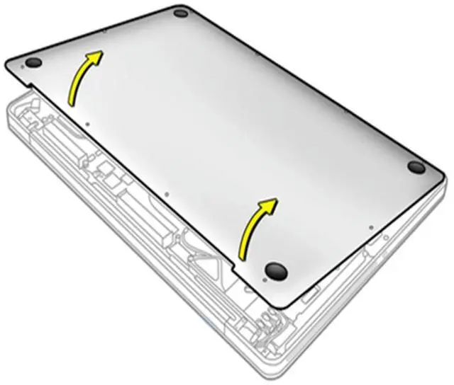 Alt view image 3 of 4 - 4pcs Bottom Case Rubber Foot Notebook Feet Pad Replacement for Macbook Pro A1398 A1425 A1502