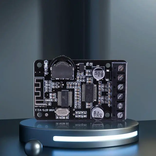 Alt view image 3 of 4 - Bluetooth-compatible Audio Power Amplifier Board 10W 15W 20W Digital Amplifier Sound Board DC8-24V for Audio Stereo