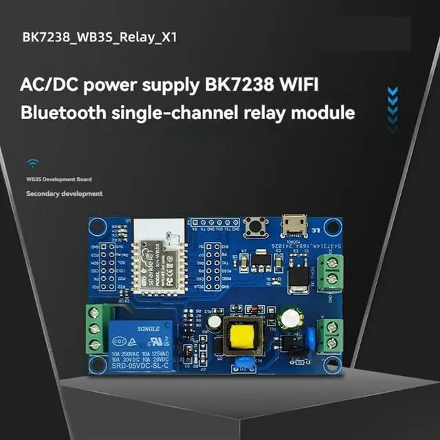 Alt view image 4 of 4 - BK7238 Bluetooth Relay Module Development Board AC/DC Power Supply for Remote Control Home Applications