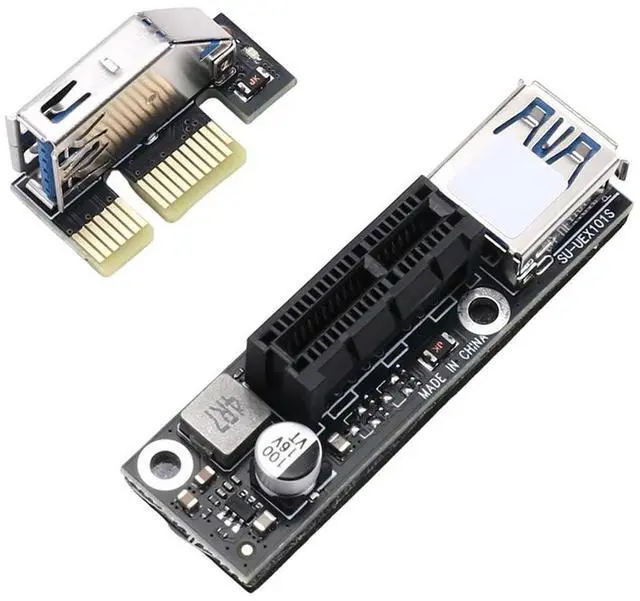 Alt view image 3 of 4 - PCI-E 1X To 1X Riser Extender USB 3.0 Cable Working For Motherboard PCI-E 3.0 X1 Slot For BTC Miner Antminer Mining