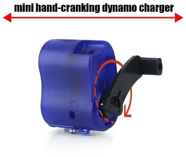 Alt view image 3 of 4 - Hand Crank Phone Power Charger Outdoor Emergency USB Charging Manual Generator