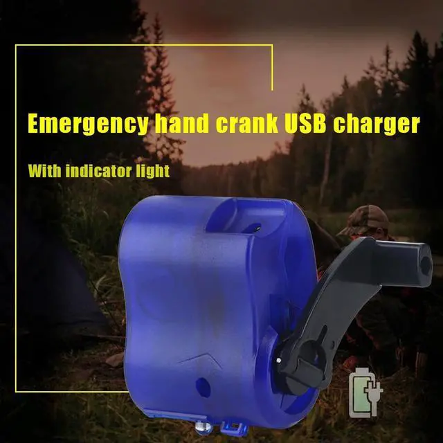 Alt view image 2 of 4 - Hand Crank Phone Power Charger Outdoor Emergency USB Charging Manual Generator
