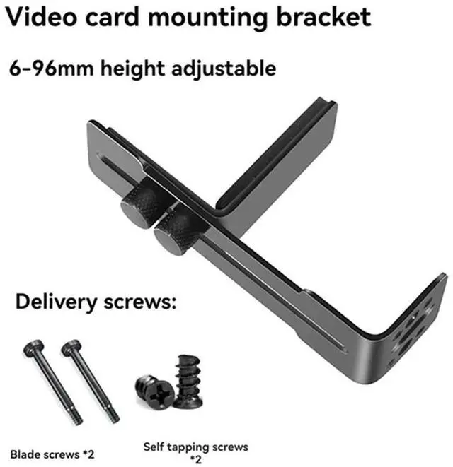 Main image of GPU Adjustable Support Frame GPU Brace Prevent Sagging Video Card Support Bracket for Chassis 12cm Fan Position Black