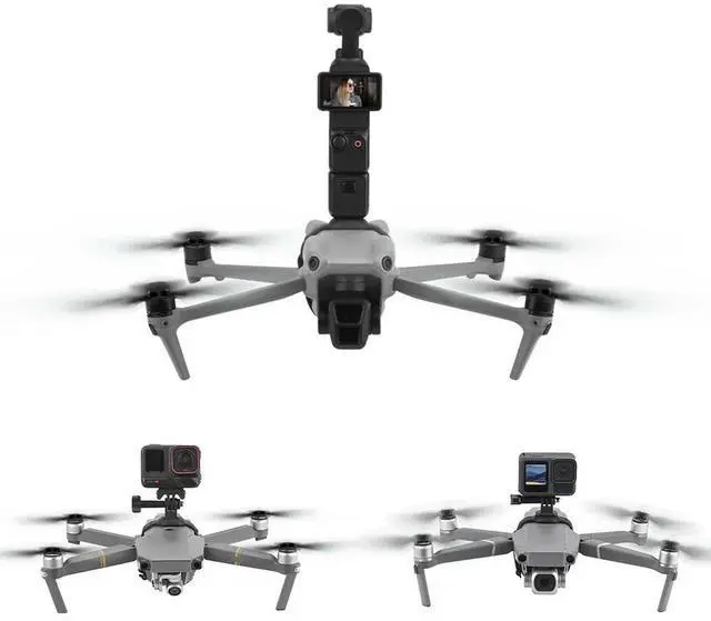 Main image of Top Extension Camera Bracket Wear Resist Action Camera Adapter Base Strap Camera Top Mount Holder for Air 2/3S Mavic 2/3Pro