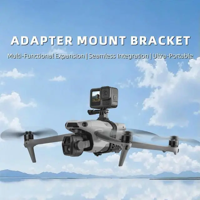 Alt view image 2 of 4 - Top Extension Camera Bracket Wear Resist Action Camera Adapter Base Strap Camera Top Mount Holder for Air 2/3S Mavic 2/3Pro