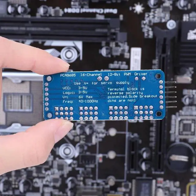 Alt view image 3 of 4 - PCA9685 PWM Servo Motor Driver IIC Interface 16 Channel 12-Bit PWM Servo Motor Driver Board Controller for Robot