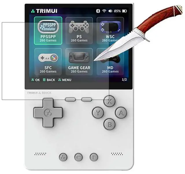 Main image of For Trimui Brick Tempered Glass Screen Protector Films Anti-Scratch 9H Tempered Glass Film Ultra-Clear Game Console Accessories