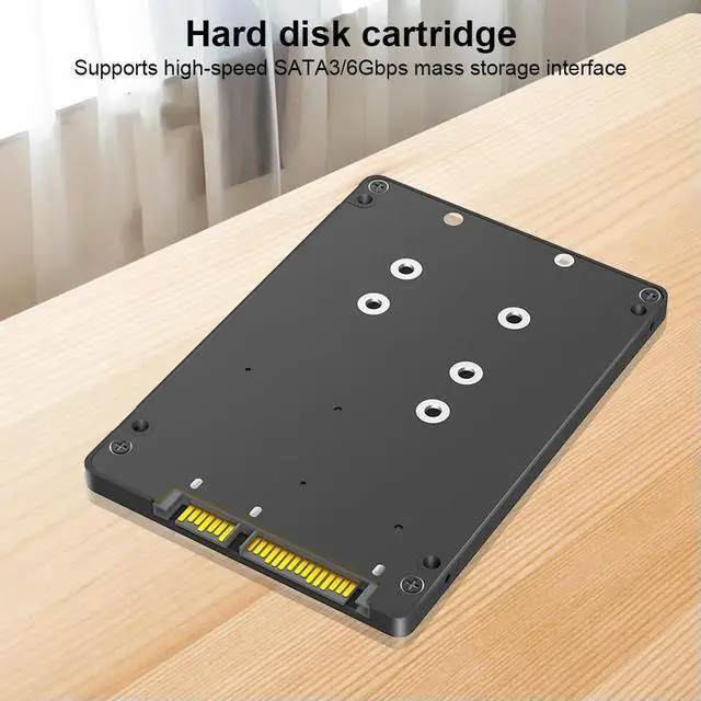 Alt view image 2 of 4 - Dual M.2 B Key NGFF SSD To 2.5 SATA III Adapter M.2 SATA Adapter 6Gbps Dual NGFF B Key M.2 SSD Card Driver-free with Enclosure