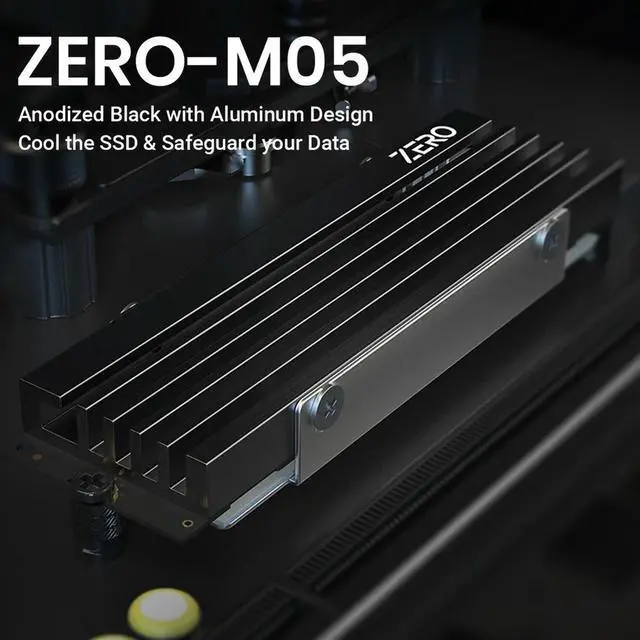 Alt view image 3 of 4 - M.2 SSD Heat Sink Aluminum Alloy SSD Cooler with Thermal Pad SSD Heatsink Gasket for NVME M.2 2280 SSD