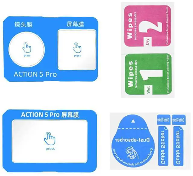 Alt view image 4 of 4 - Screen Protector Anti-Scrach Lens Protector 9H Hardness Protective Film for OSMO Action 5 Pro Camera