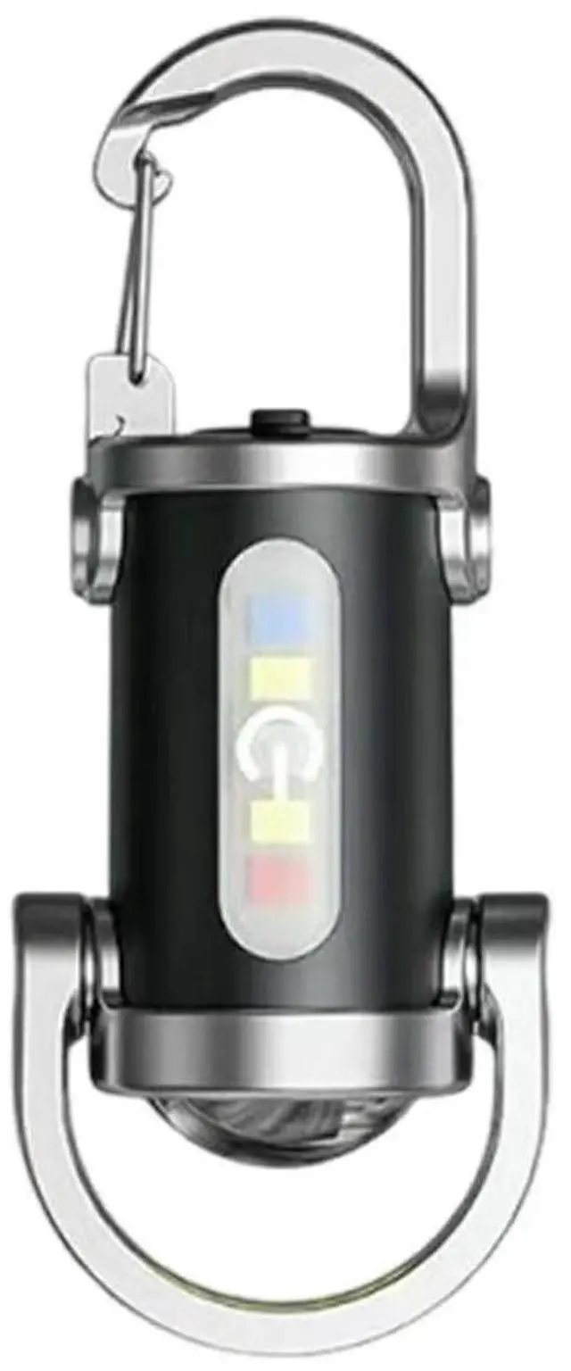 Alt view image 4 of 4 - COB LED Keychain Flashlight USB Rechargeable Pocket Flashlight Ultralight Camping Flashlight for Outdoor Emergency