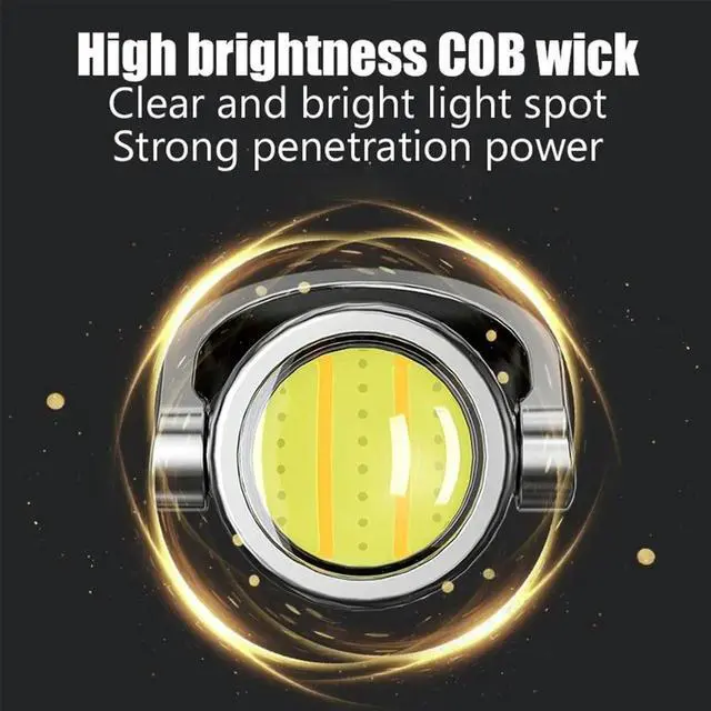 Alt view image 2 of 4 - COB LED Keychain Flashlight USB Rechargeable Pocket Flashlight Ultralight Camping Flashlight for Outdoor Emergency
