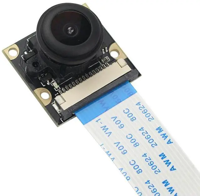 Alt view image 2 of 4 - For Raspberry Pi 4B 3B+ Day Vision Camera Module 5MP 1080P Fisheye 130 Degree Wide Angle Fisheye Focus Adjustment Camera