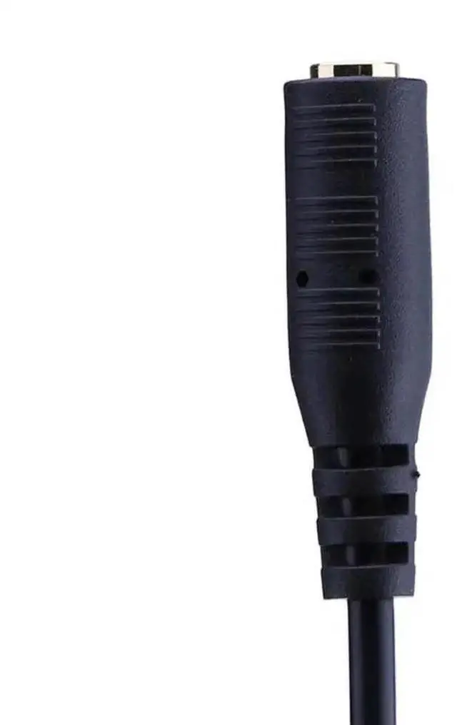 Alt view image 3 of 4 - Black 3.5mm Headset Earphone Audio Cable Female to RJ9 Jack Adapter Convertor PC Headset Telephone