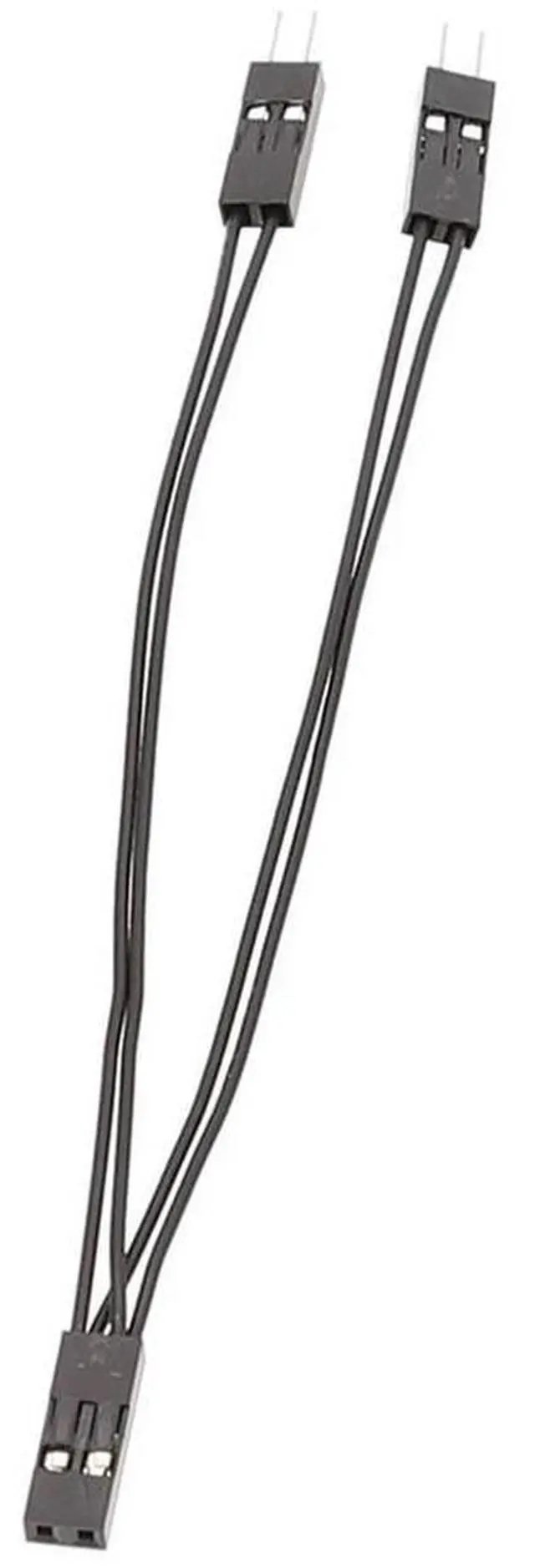 Alt view image 3 of 4 - Dupont Terminal Wire 2.54mm 1 Female To 2 Male Jumper Splitter 10cm 2 Pins for PC Motherboard Power SW/Reset HDD Hard Drive